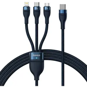 Baseus Flash USB cable 1.5 m USB C USB C/Micro-USB B/Lightning Blue