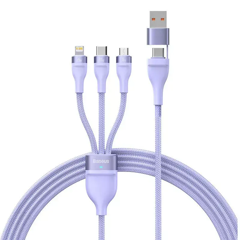 USB kabelis Baseus Flash Series 2 USB-C/microUSB/Lightning Photo 2