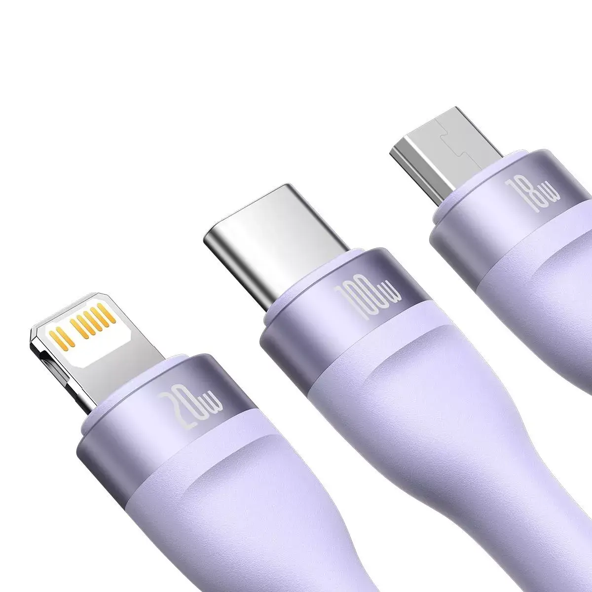 USB kabelis Baseus Flash Series 2 USB-C/microUSB/Lightning Photo 4