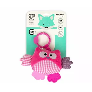 Подвесная мягкая игрушка milly mally Cutie owl розовая – подвеска для коляски и кроватки
