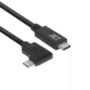 ACT USB 3.0 angled cable USB-C 2 meters 5 Gbit/s Black