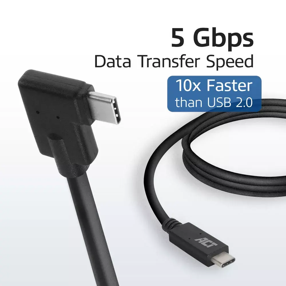 ACT USB 3.0 angled cable USB-C 2 meters Photo 3