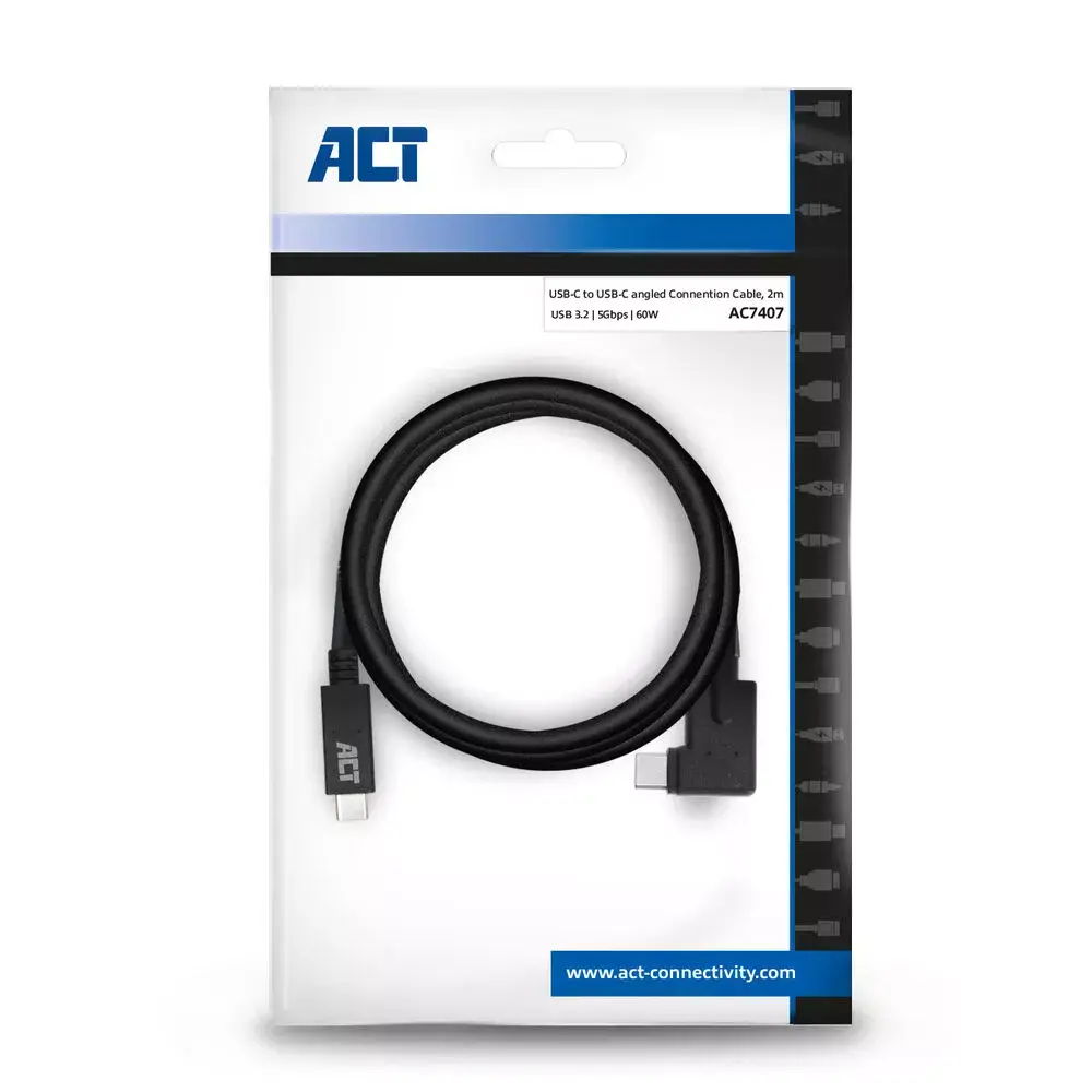 ACT USB 3.0 angled cable USB-C 2 meters Photo 4