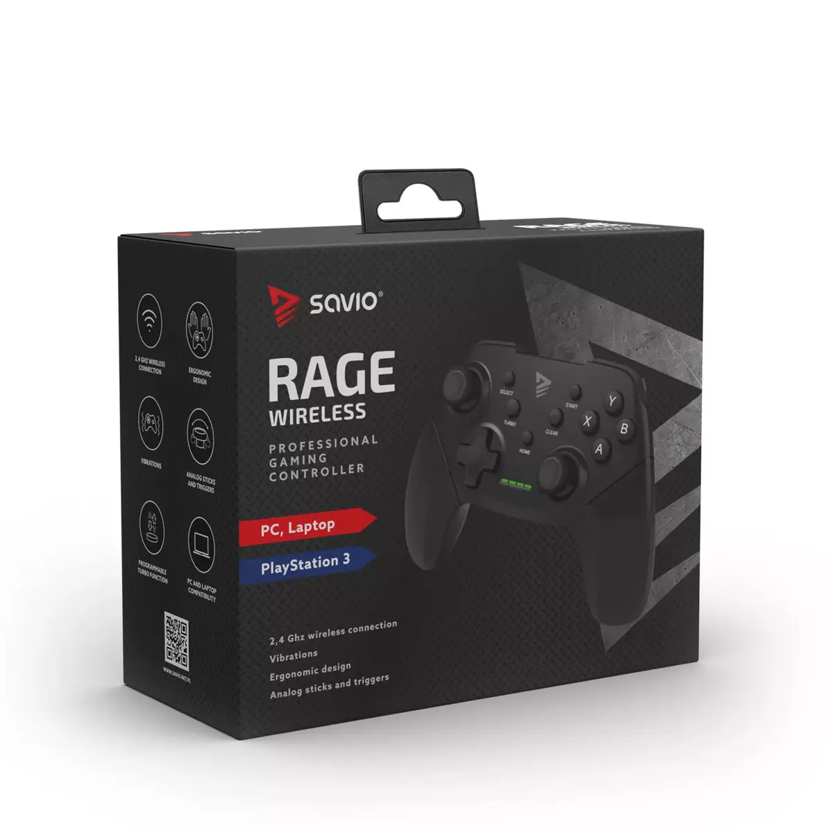 Gamepads SAVIO RAGE WIRELESS priekš PC un PS3 Photo 9