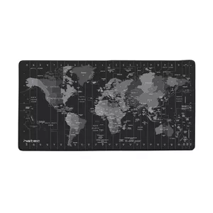 Mouse pad NATEC Time Zone Map Maxi — fabric 400×800 mm, 2.5 mm, waterproof, non-slip