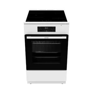 Brīvi stāvoša plīts Gorenje GEIT5C60WPG Elektriskā indukcijas plīts virsma Balta