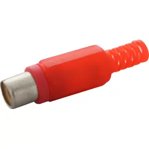 RCA Connector Tecline 10805B Red Female 4mm Inner Diameter