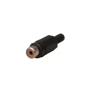 RCA Connector Tecline 10806B Female Black 4mm Inner Diameter