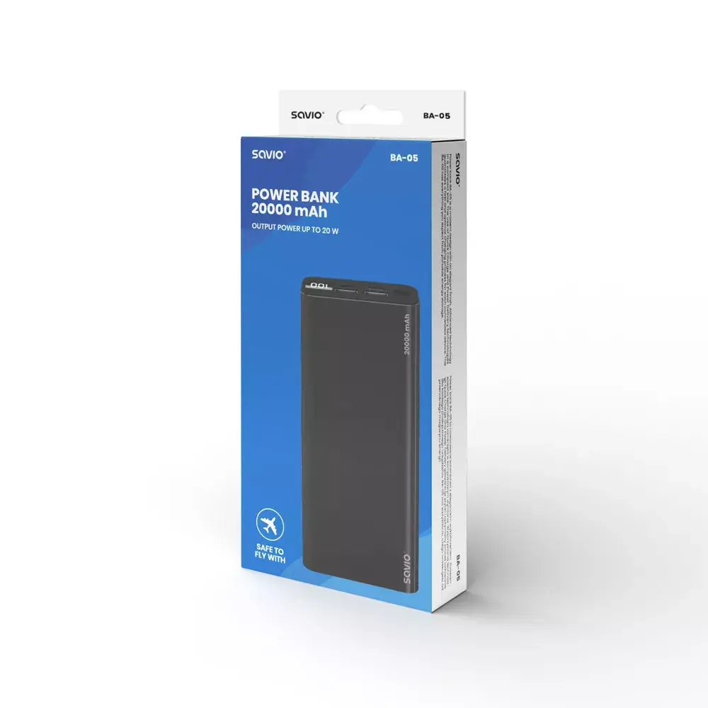 Portatīvais akumulators Savio BA-05 20000 mAh Photo 3