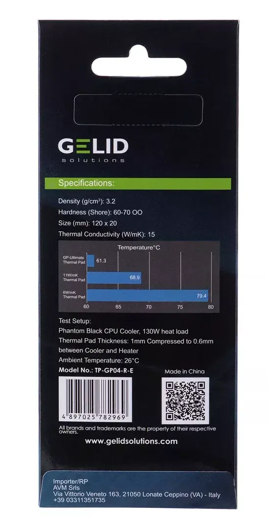 Siltumvada spilventiņš Gelid TP-GP04-R-E 120×20×3.0 mm Photo 3