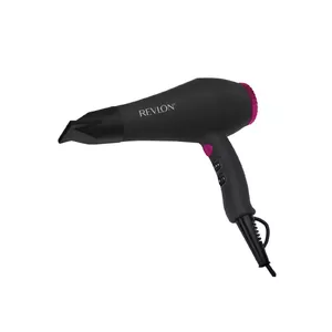 Фен REVLON RVDR5251E 2000 Вт, ионизация, 3 уровня нагрева, 2 скорости, холодный пуск — чёрно-розовый