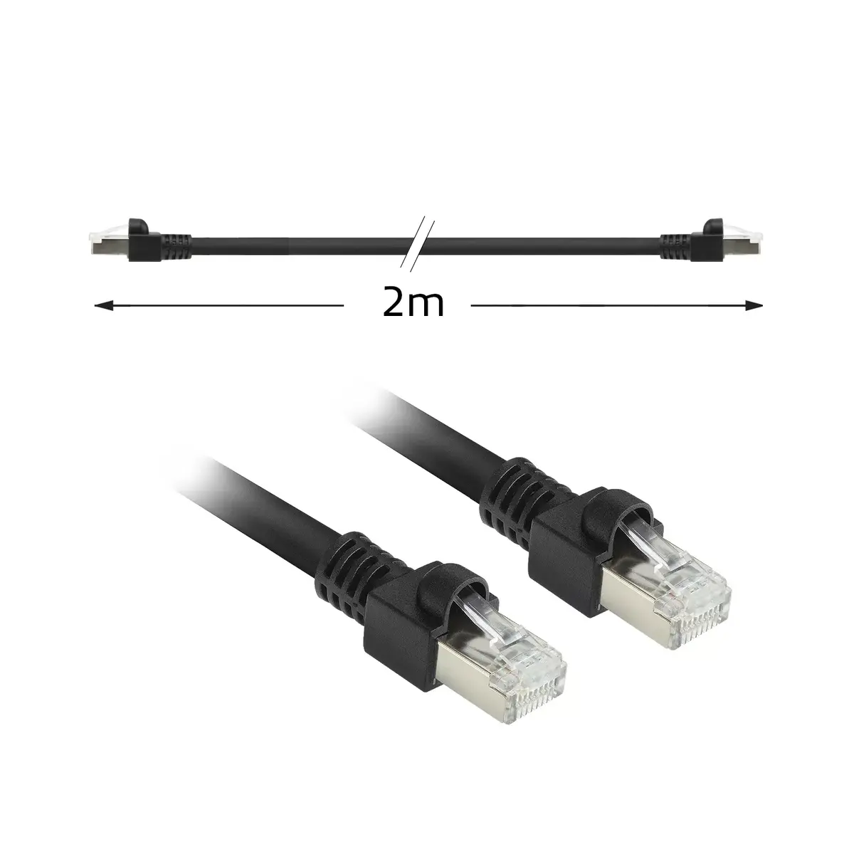 S/FTP CAT7 Patch Cable ACT Black 2m Photo 8
