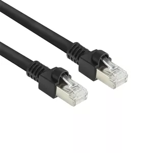 ACT Black 0.5m S/FTP CAT7 PUR Flex Patch Cable RJ45