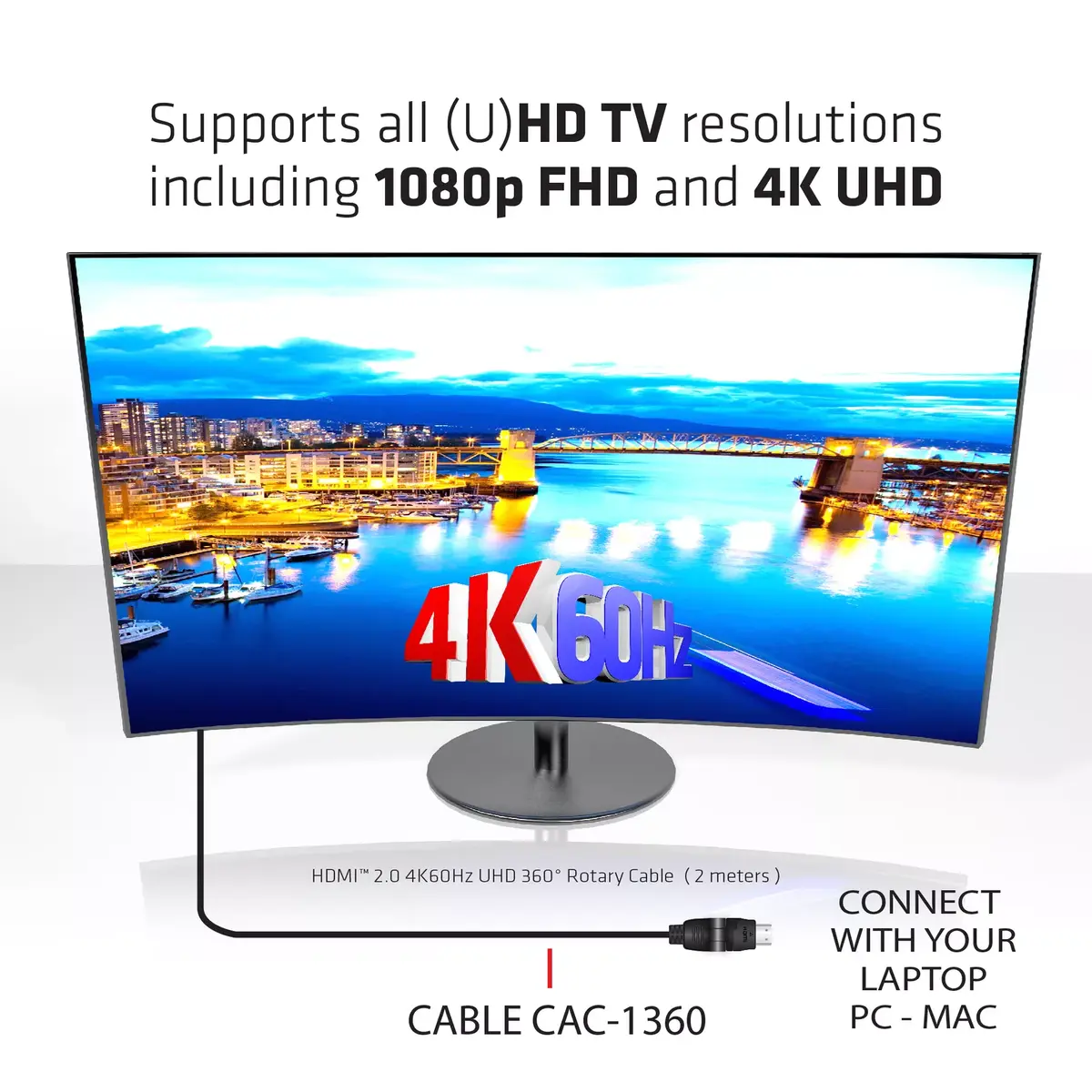 HDMI кабель CLUB3D HDMI 2.0 4K60Hz UHD Photo 12