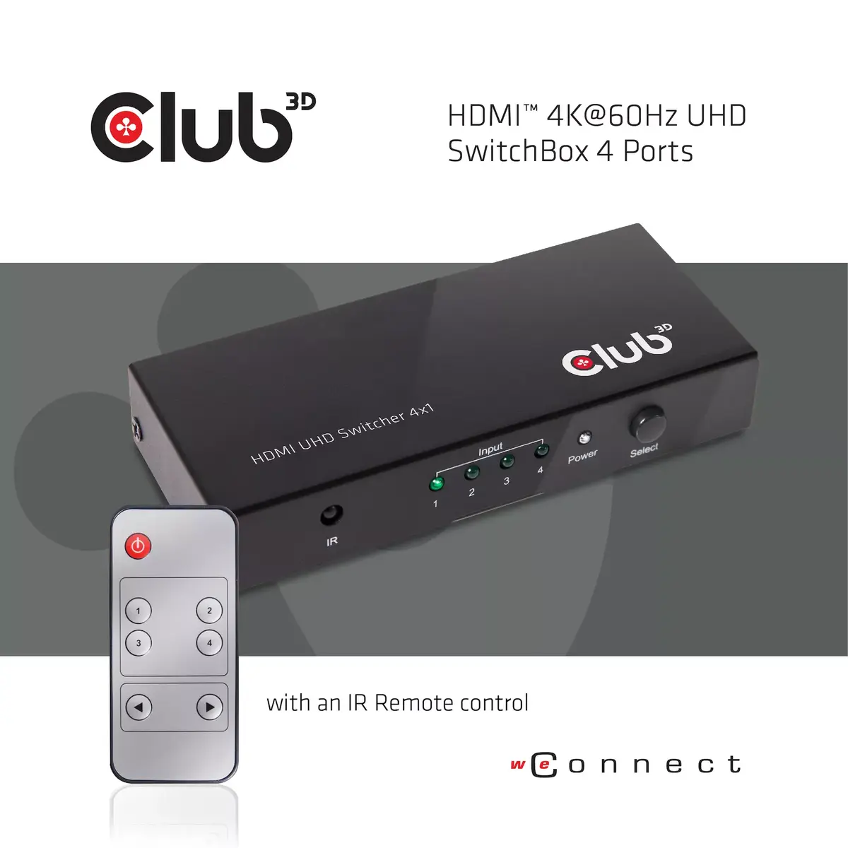 HDMI slēdzis CLUB3D HDMI™ 2.0 UHD 4K60Hz Photo 6