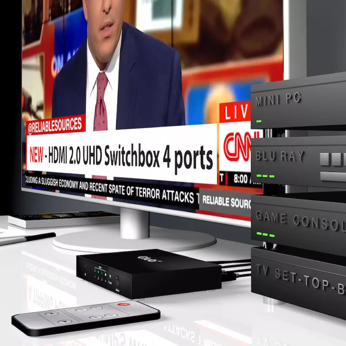 HDMI slēdzis CLUB3D HDMI™ 2.0 UHD 4K60Hz Photo 10