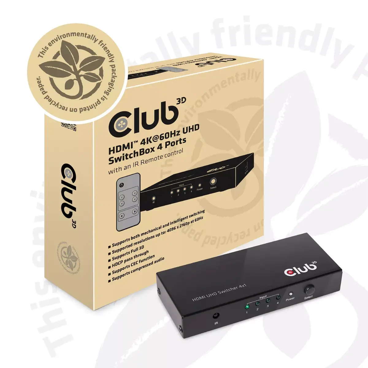 HDMI slēdzis CLUB3D HDMI™ 2.0 UHD 4K60Hz Photo 11