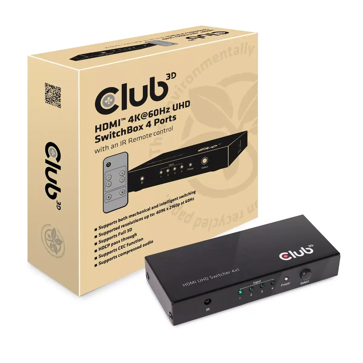HDMI slēdzis CLUB3D HDMI™ 2.0 UHD 4K60Hz Photo 13