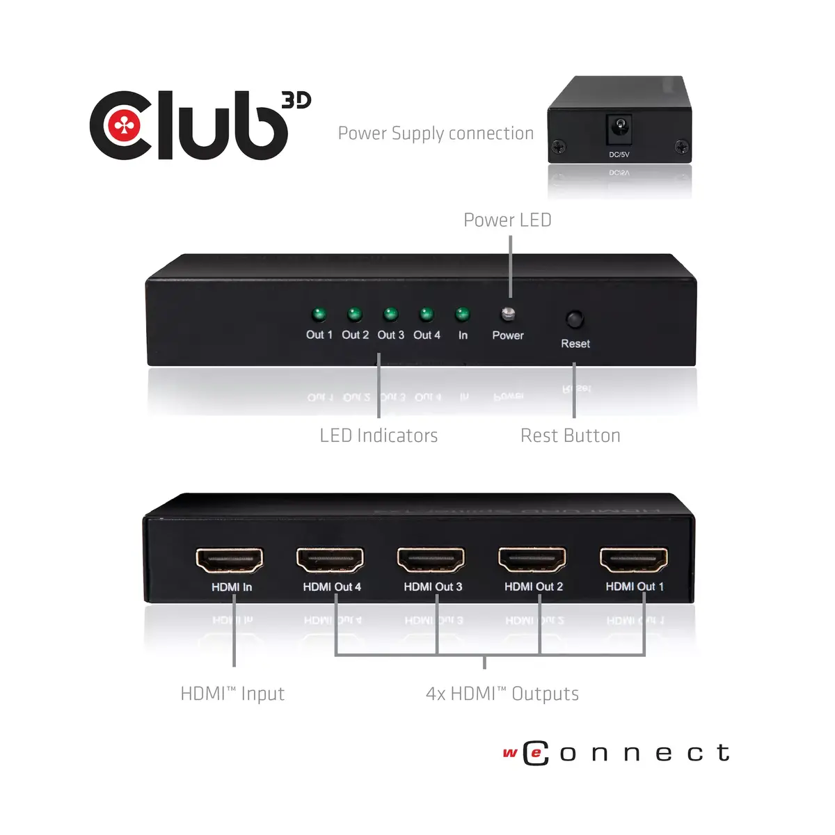 HDMI Sadalītājs CLUB3D 4K@60Hz Photo 3