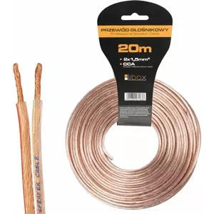 Кабель для колонок Libox 2x1.50 LB0008-20 медь-алюминий 20м прозрачный