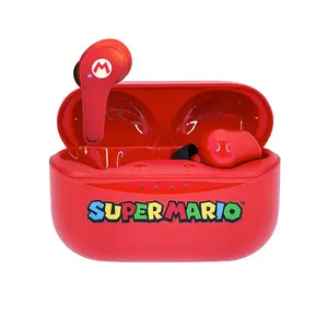 Iekšausu bezvadu austiņas OTL Super Mario SM0894 — Bluetooth, zvaniem/mūzikai, 20–20000 Hz, 10 m, sarkanas