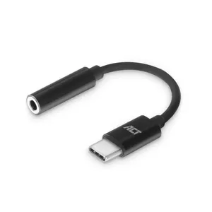 ACT AC7380 audio kabelis 0,11 m 3.5mm USB Veids-C Melns