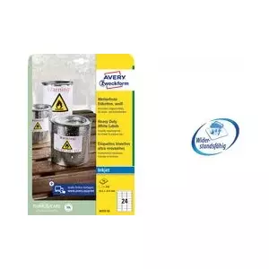 Label AVERY J4778-10 weatherproof 45.7 x 21.2 mm for Inkjet printers
