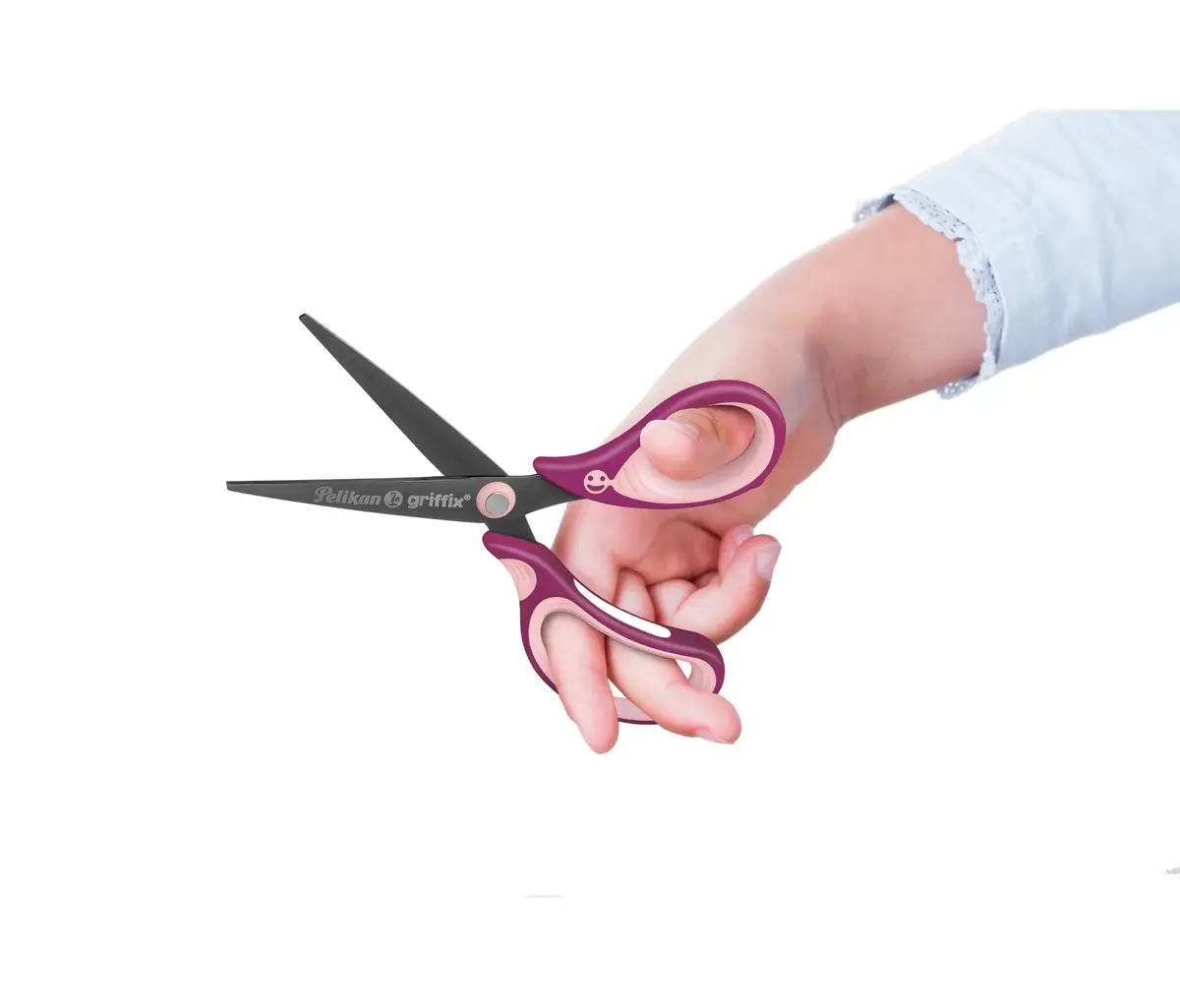 Scissors Pelikan Griffix Universal Straight cut Pink Photo 3