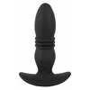 Анальная пробка ANOS Silicone Black — толкающая и вибрирующая Photo 3