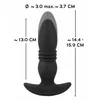 Анальная пробка ANOS Silicone Black — толкающая и вибрирующая Photo 11