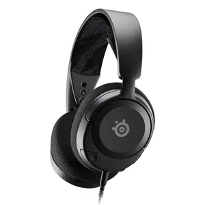Austiņas STEELSERIES Arctis Nova 1 — vadu binaurālā spēļu austiņu ierīce, 3,5 mm, 36 Ω, kabelis 1,2 m, 236 g, noņemams kabelis, mikrofons