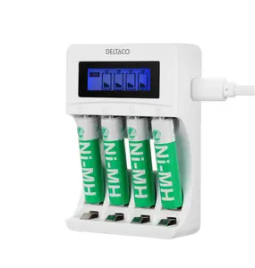 Зарядное устройство Deltaco C704A4-4xAAA USB 4xAAA NiCd NiMH