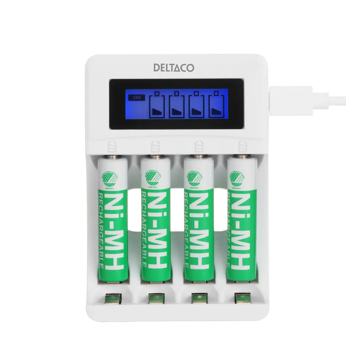 Зарядное устройство USB DELTACO C704A4-4xAAA Photo 3