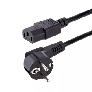 Power Cord StarTech.com 1m 18AWG EU Schuko to C13 250V 10A Black