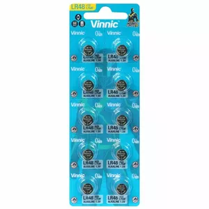 Alkalīnās gredzenbaterijas VINNIC AG5 1.5V — iepakojums 10 gab. (L754F)