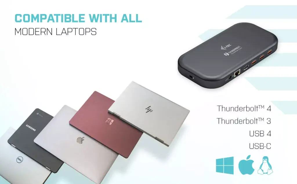i-tec Thunderbolt 3/USB-C Двухпортовая 4K Док-станция Photo 5
