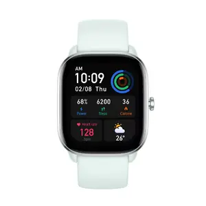Viedpulkstenis Amazfit GTS 4 mini, 1.65 collu AMOLED displejs, GPS, Bluetooth, zils