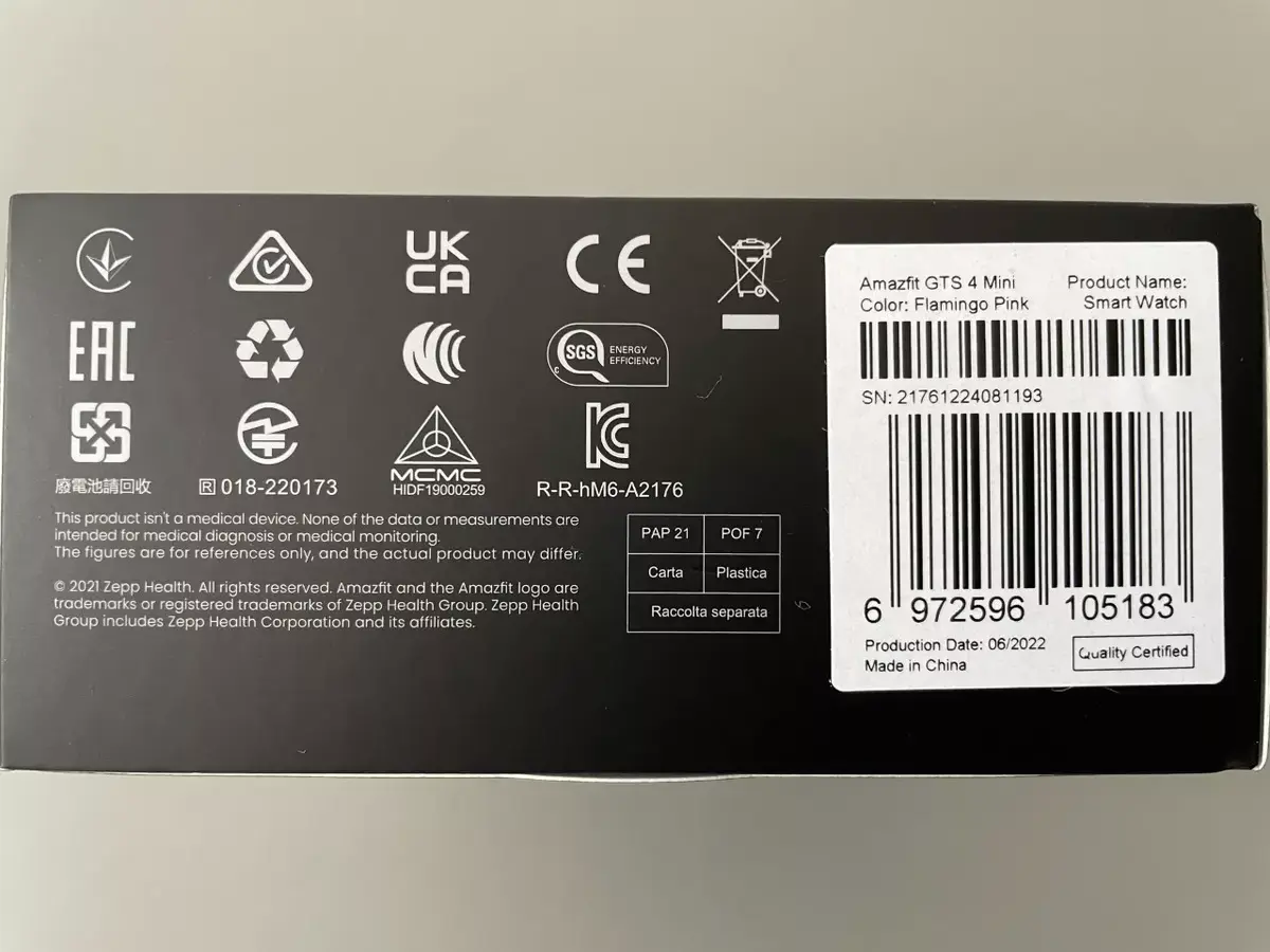 Viedpulkstenis Amazfit GTS 4 mini — zils Photo 7