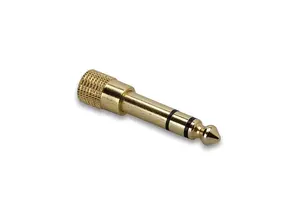 Audio gender changer Hosa GHP-105 — 6.35mm TRS (male) to 3.5mm TRS (female), gold
