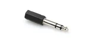 Hosa gender changer adapter 1/4" TRS to 3.5 mm, Black (GPM-103)