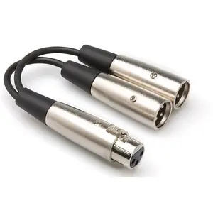 Аудиокабель XLR Hosa XLR (3-конт.) — штекер на гнездо, серебристый