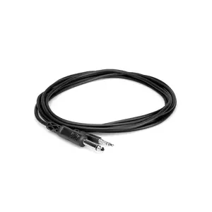 Audio kabelis Hosa CMP-103 — 0,91 m, 6,35 mm TS (vīrietis) uz 3,5 mm TRS (vīrietis), OFC, melns