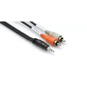 Audio kabelis Hosa CMR-210 — 3,05 m, 3,5 mm vīrietis uz 2×RCA vīrietis, melns