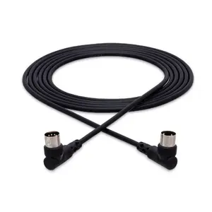 Аудиокабель Hosa MID-305RR 1.52 м, DIN 5-контактный папа–папа, OFC, никелированные контакты, магнитная экранировка, 26 AWG, черный