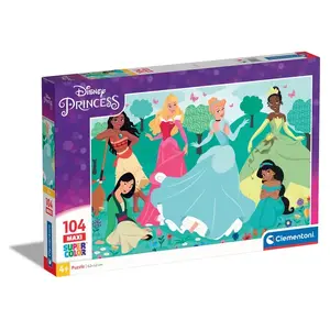 Пазл Clementoni Supercolor Disney Princess — 104 элемента, ширина 485 мм, возраст 4–6 лет