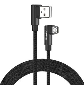 SAVIO CL-162 USB Kabelis Micro-USB A uz USB A 2 m Melns 0.48 Gbit/s