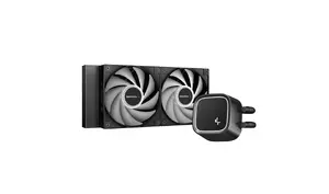 DeepCool LE500 All-in-one liquid CPU cooler with 12 cm fan, 500-2250 RPM rotational speed, and black finish