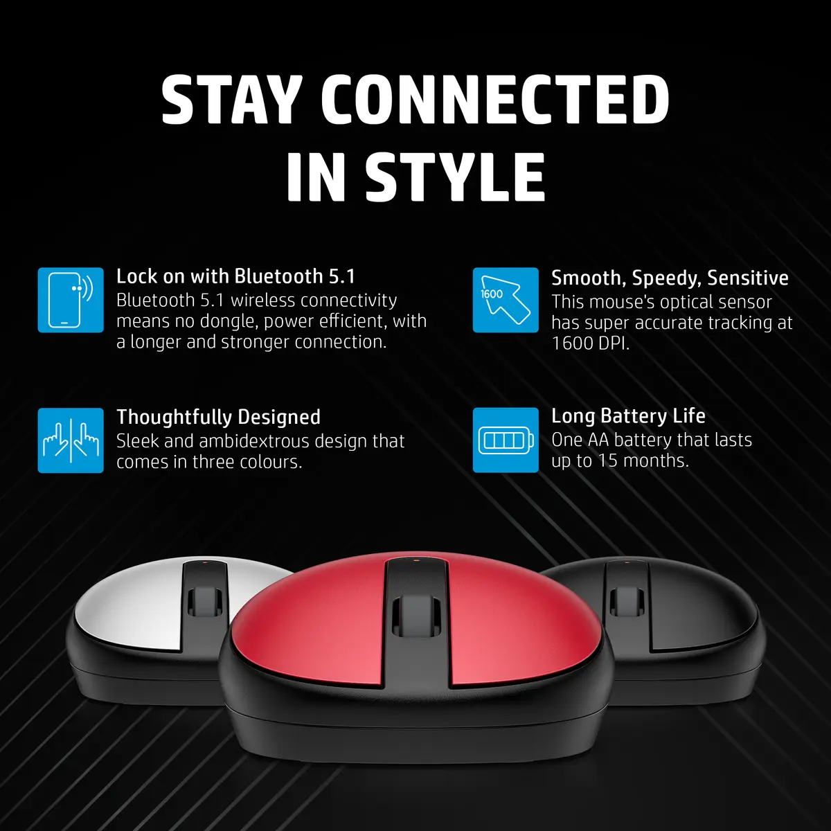 HP 240 Empire Red Bluetooth Mouse Photo 4