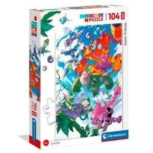 Пазл 104 элемента Maxi Super Friends от Clementoni — детский пазл, 104 шт.