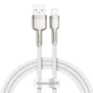 USB A to Lightning cable Baseus Cafule 1 m, 2.4 A, white
